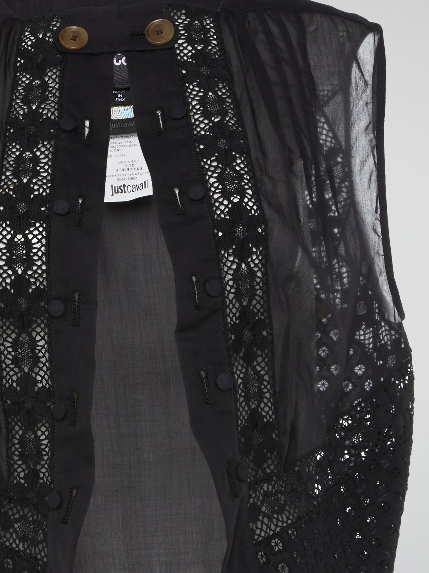Black Enchantment Sheer Lace Vest