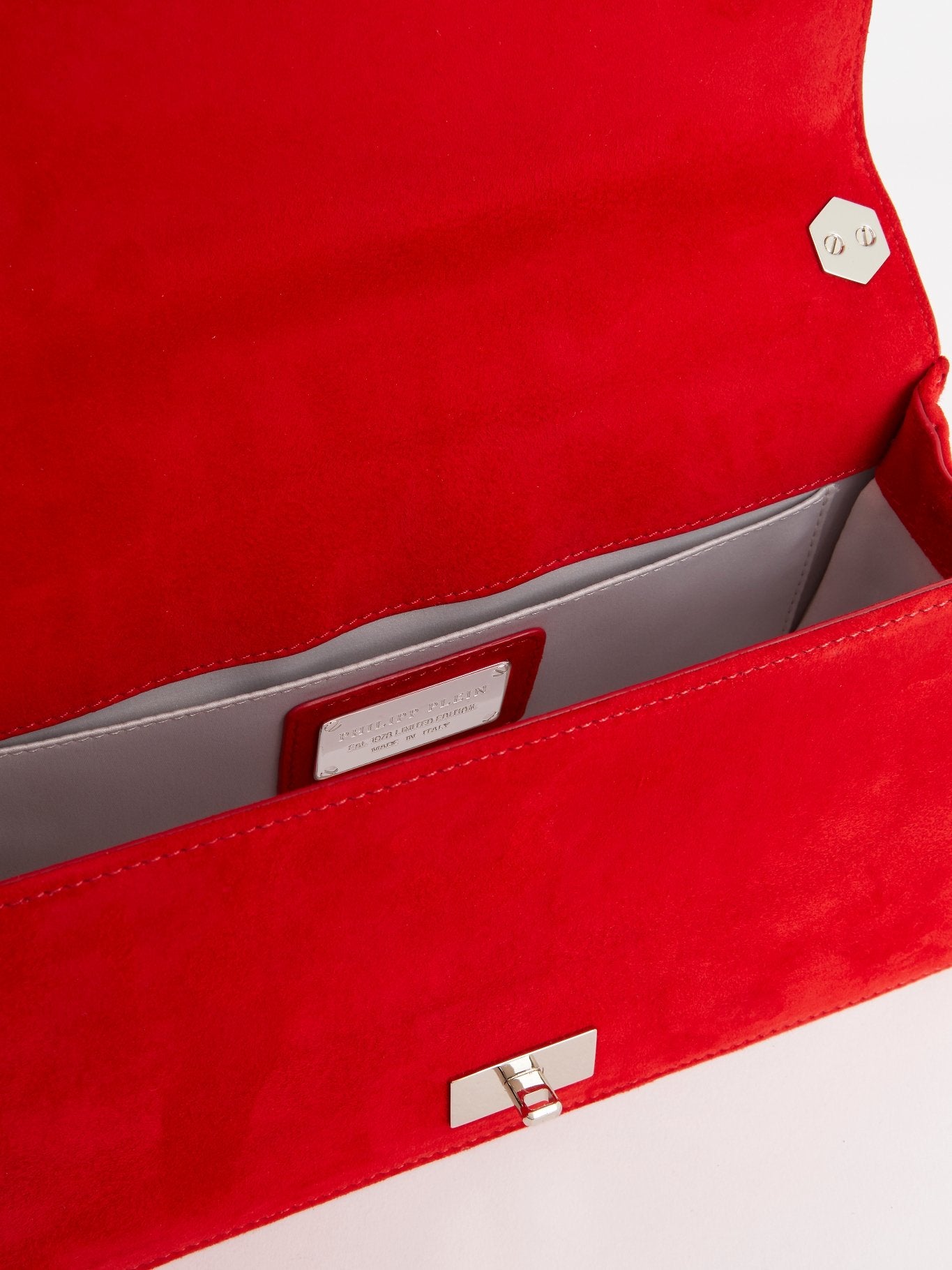 Красная стеганая бархатная сумка на плечо