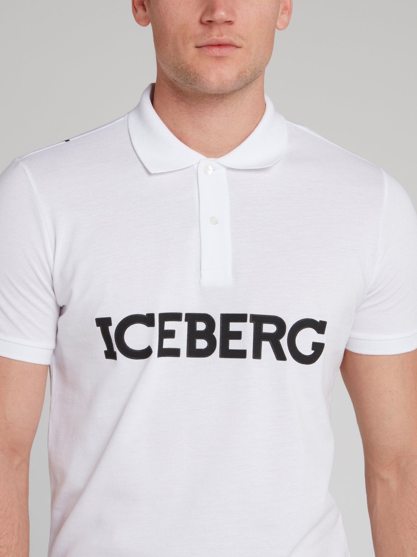 Белая рубашка поло с логотипом и рисунком "Розовая пантера"