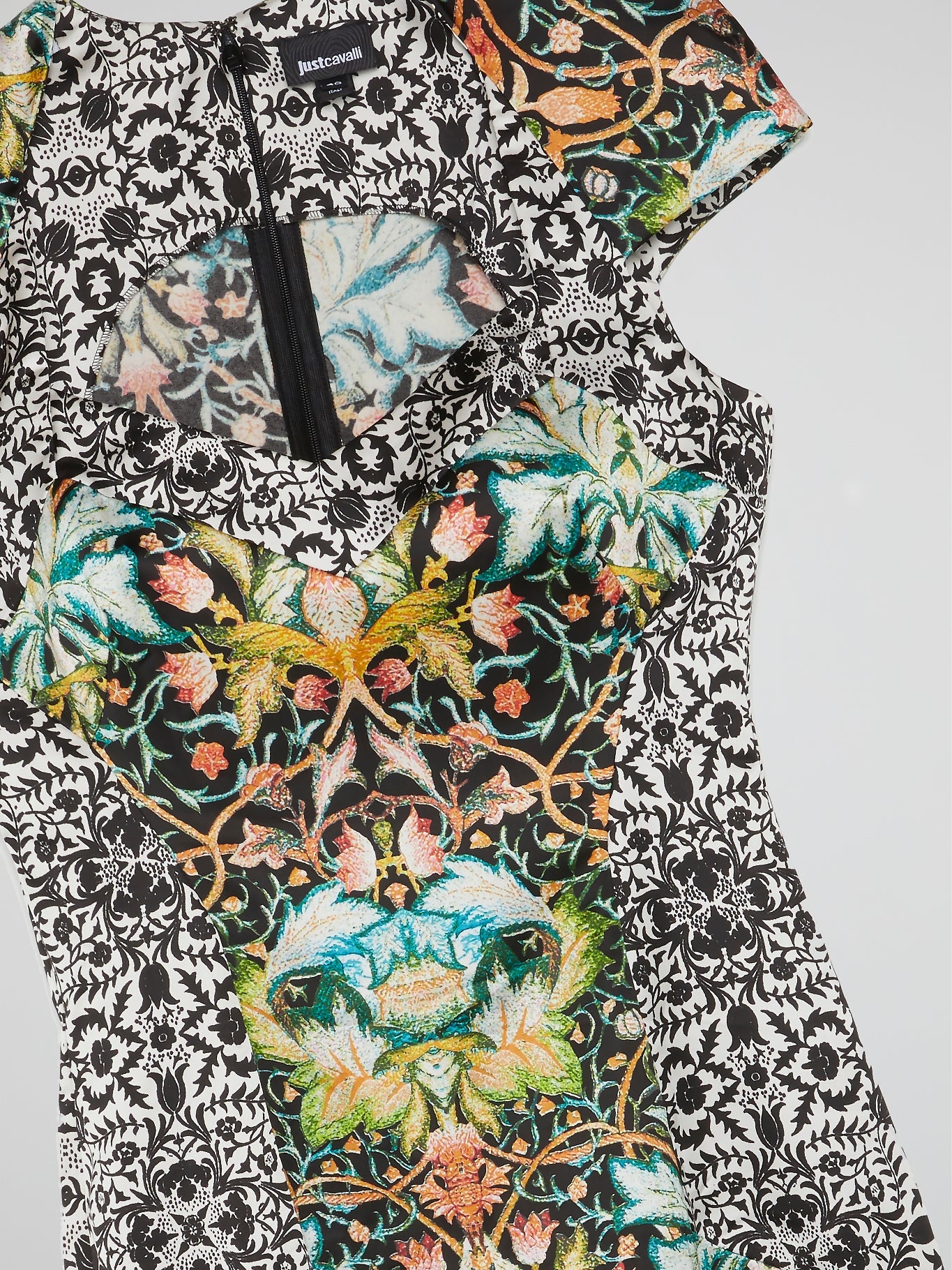 Pattern Print Cut Out Dress