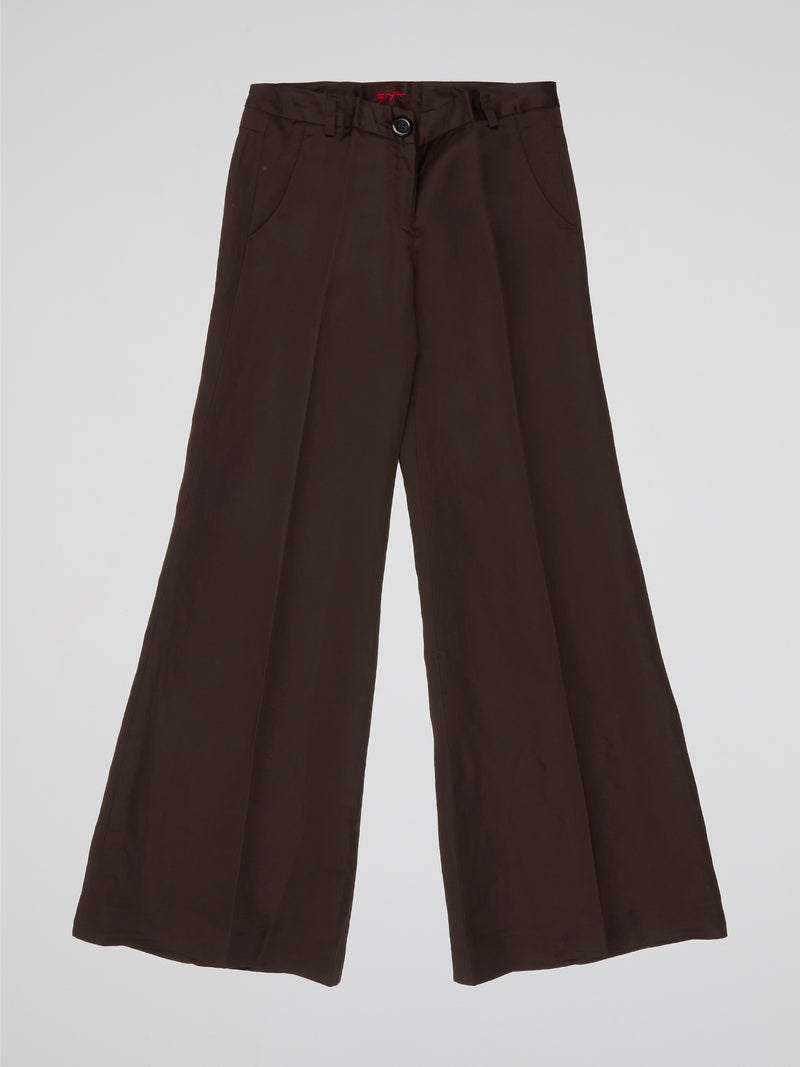Mocha Brown Wide Trousers