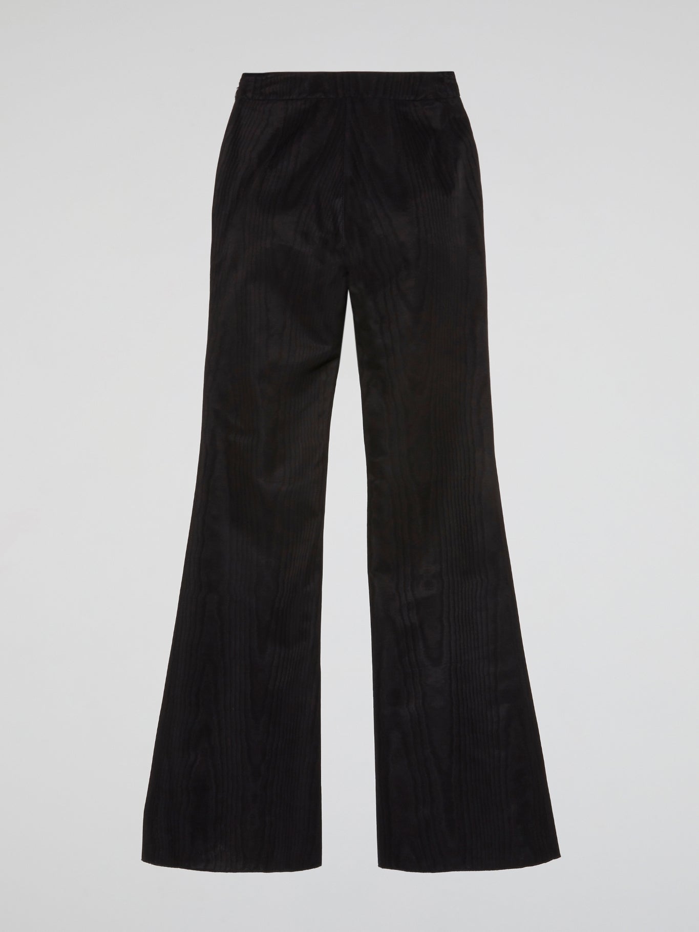 Black Satin Wide-Leg Pants