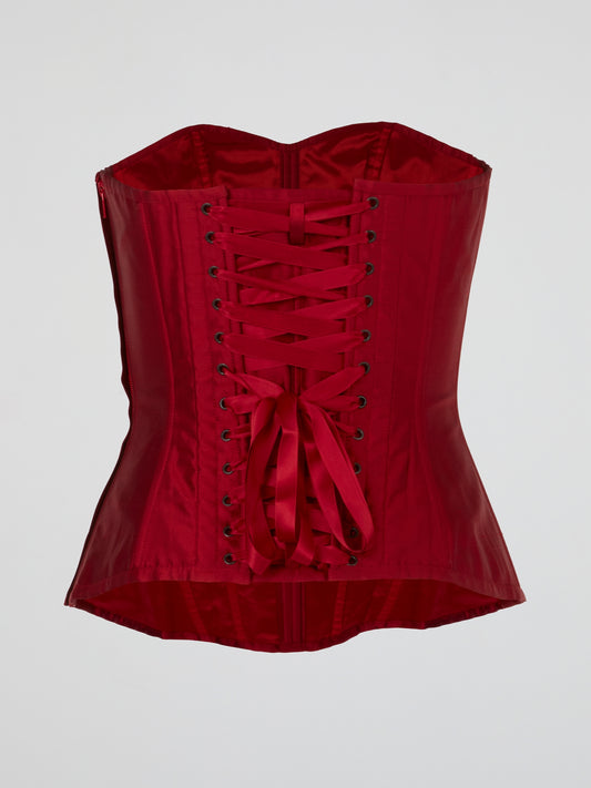 Red Scarlet Satin Bustier Corset
