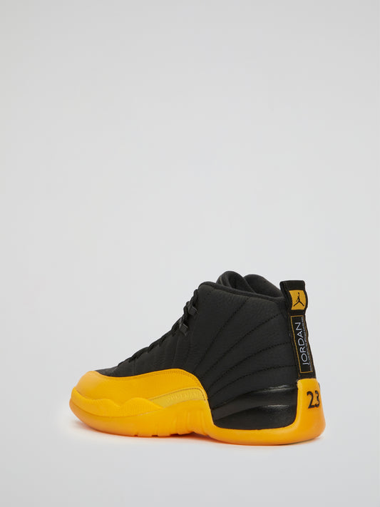 Air Jordan 12 Black University Gold Retro Sneakers
