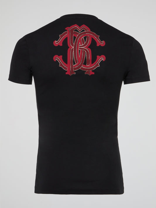 Elevate your everyday style with the sleek and sophisticated Black Logo Print V-Neck T-Shirt by Roberto Cavalli Underwear. Made from premium quality materials, this t-shirt boasts a bold logo print that adds a touch of luxury to your casual ensemble. Feel confident and effortlessly chic in this timeless piece that combines comfort and fashion in one. Stand out from the crowd and make a statement with Roberto Cavalli Underwear.