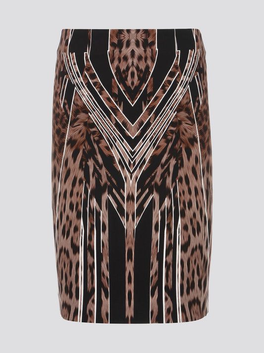 Unleash your wild side with the fierce and fabulous Leopard Print Pencil Skirt by Roberto Cavalli. Crafted from luxurious materials, this skirt will have you feeling like the queen of the jungle wherever you go. Pair it with your favorite blouse and heels to make a bold statement at any event.
