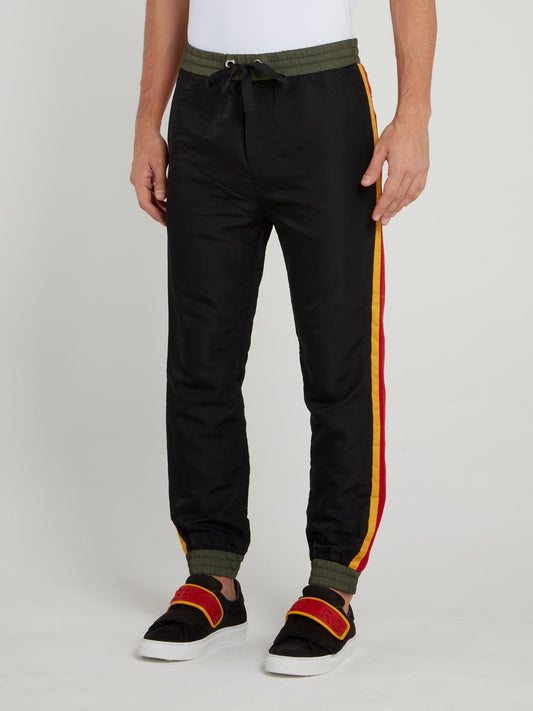 Drawstring Side Stripe Sweat Pants