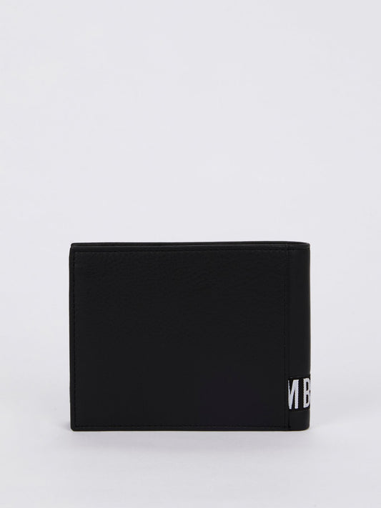 Brix 302 Black Logo Leather Wallet (Billfold 5 C/C with Coin Pocket )