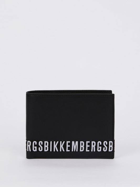 Brix 302 Black Logo Leather Wallet (Billfold 5 C/C with Coin Pocket )