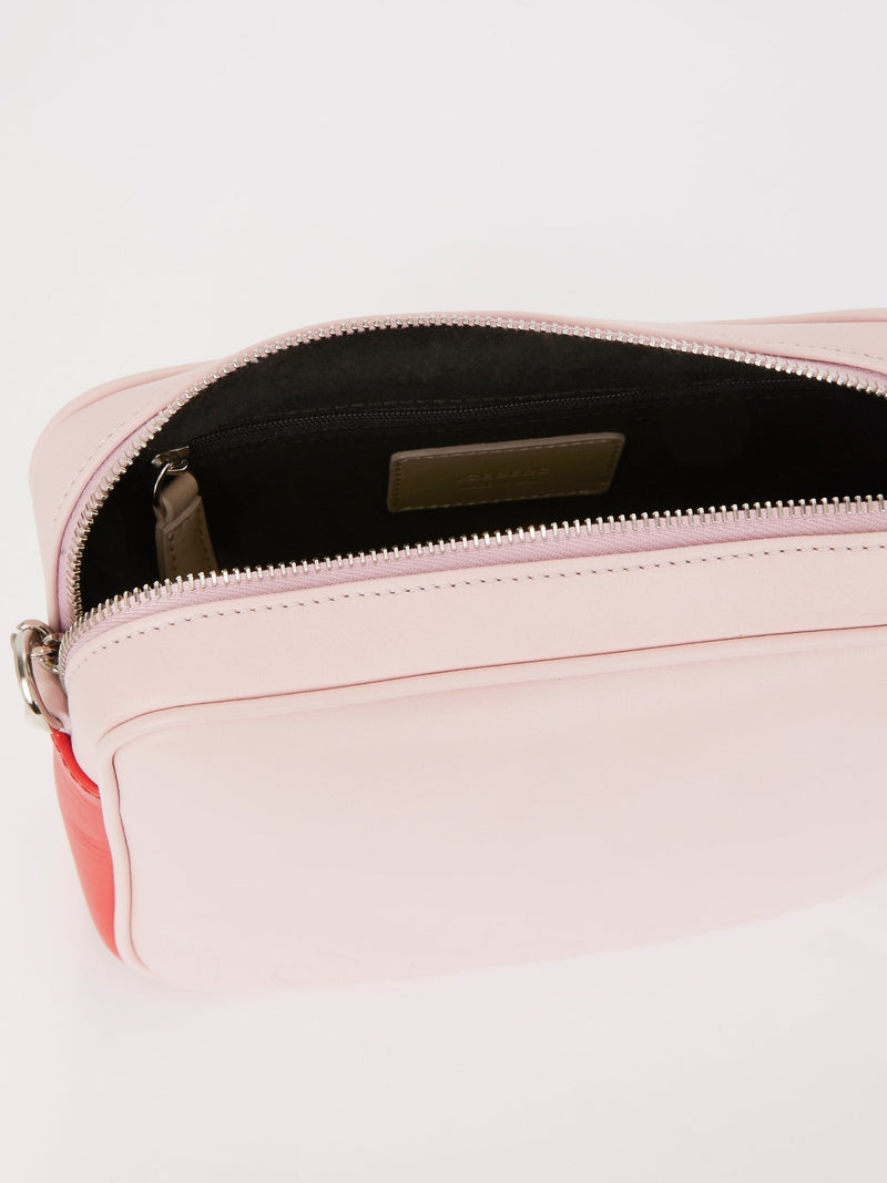 Розовая сумка через плечо с логотипом