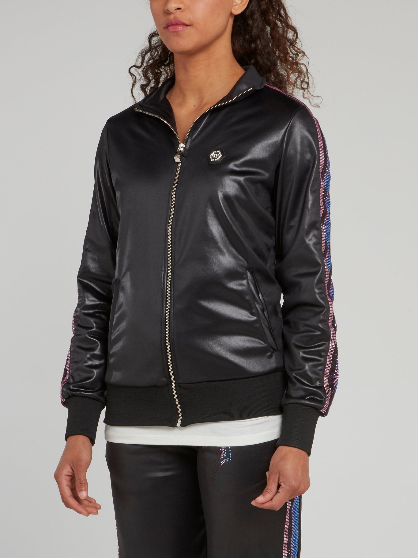 Gothic Studded Back Logo Jogging Jacket