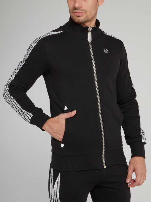 Logo Sleeve Stripe Jogging Jacket