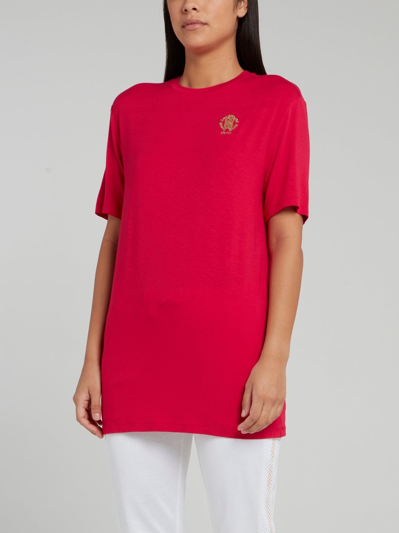 Red Half Sleeve Crewneck T-Shirt