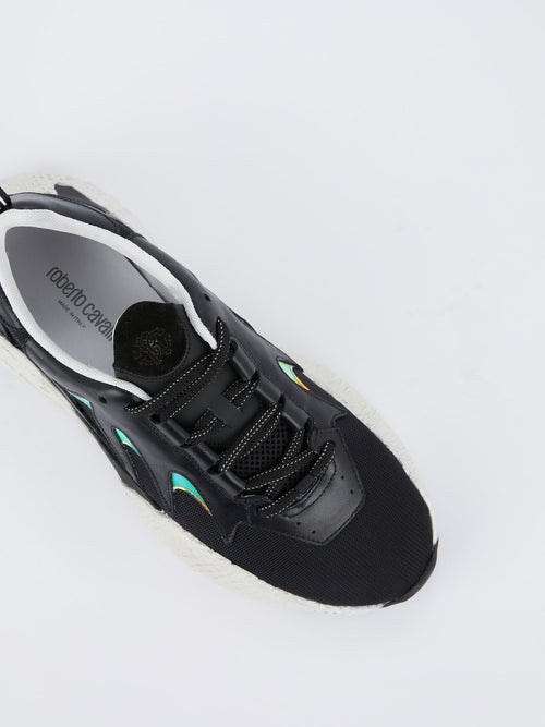 Черные кроссовки с голографической вставкой V1PER