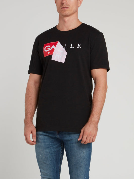 Black Logo Tape Jersey T-Shirt
