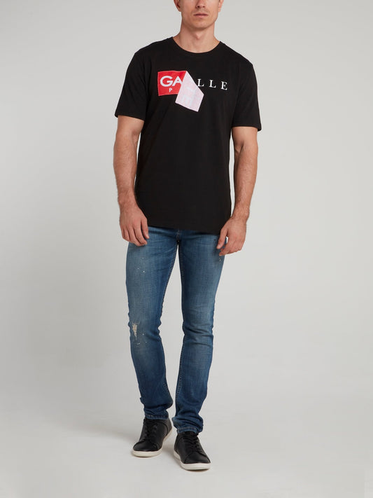 Black Logo Tape Jersey T-Shirt