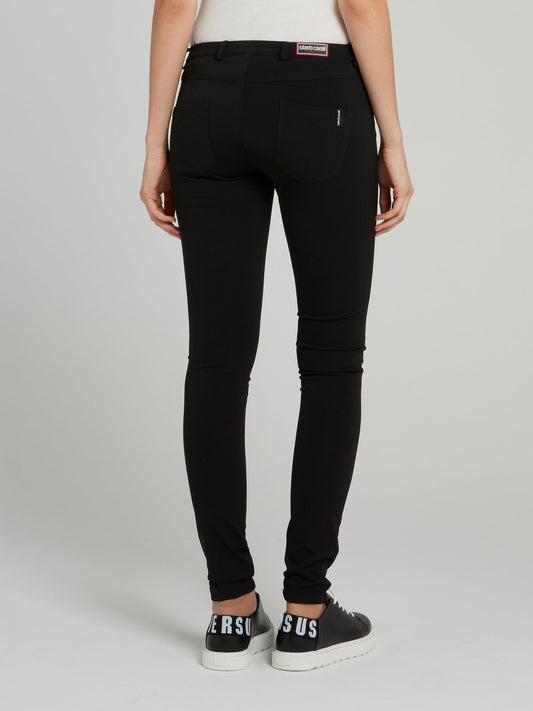 Black Knitted Skinny Pants