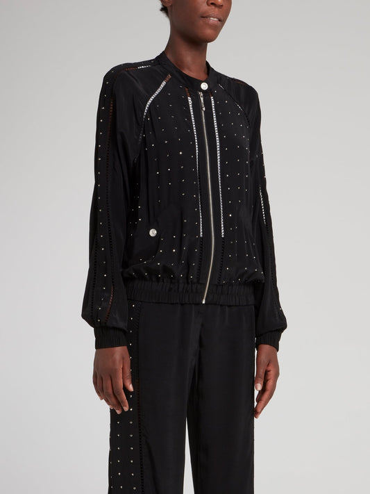 Black Studded Sports Jacket