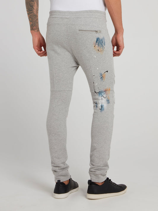 Grey Painted Track Pants