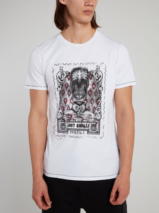 White Postage Stamp T-Shirt