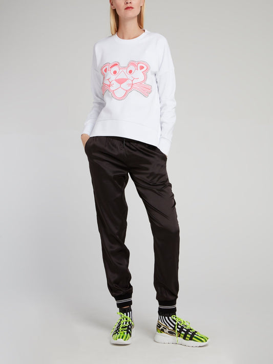 Pink Panther White Studded Sweatshirt