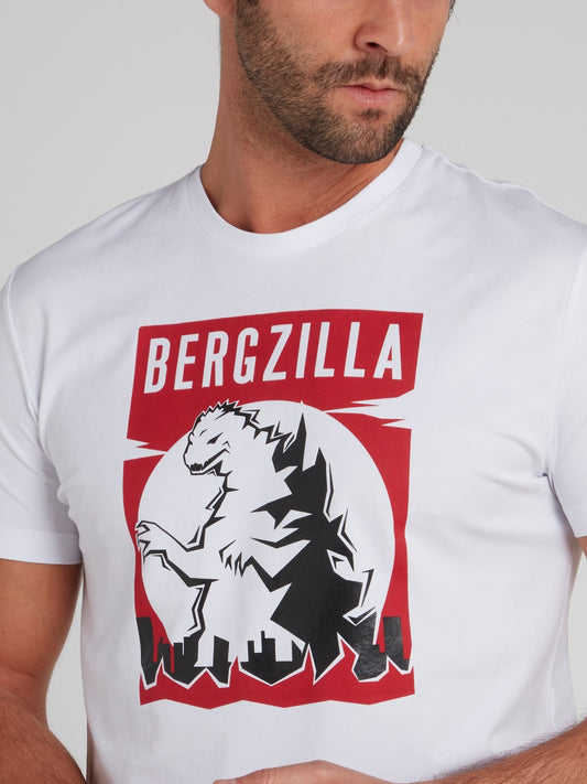 Белая футболка с рисунком Bergzilla