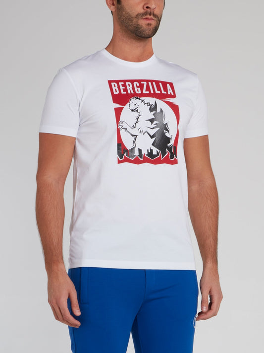 Белая футболка с рисунком Bergzilla