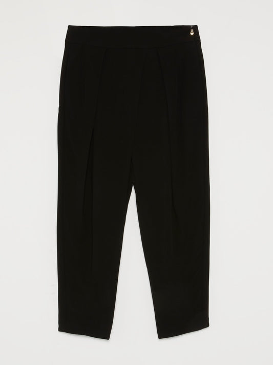 Black Waistband Capri Pants