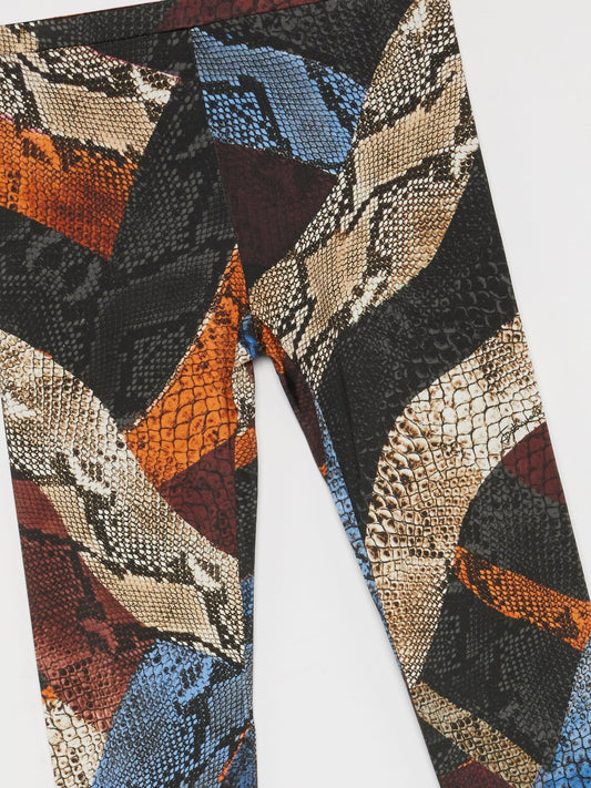 Python Paneled Waistband Trousers