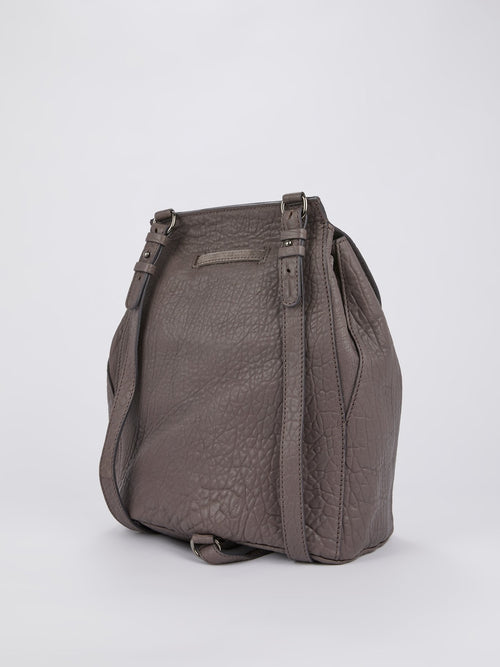 Коричневый кожаный рюкзак из текстурированной кожи