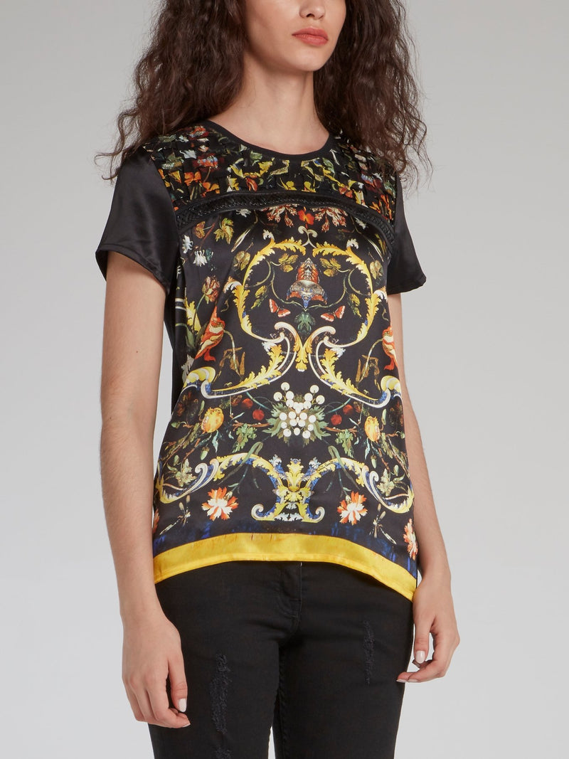 Floral Baroque Crewneck T-Shirt