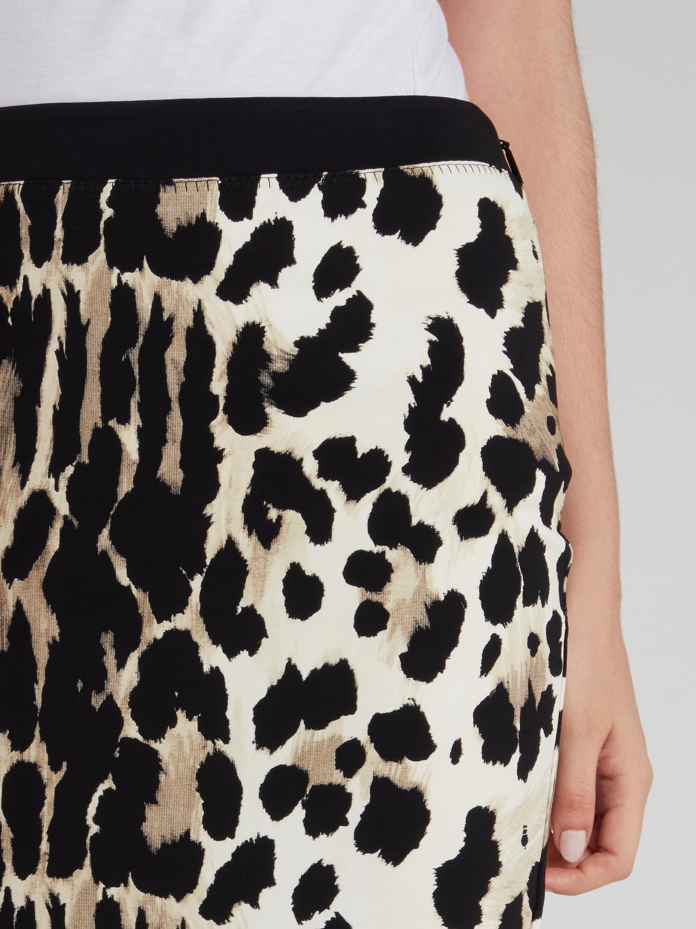 Короткая юбка годе с леопардовым принтом