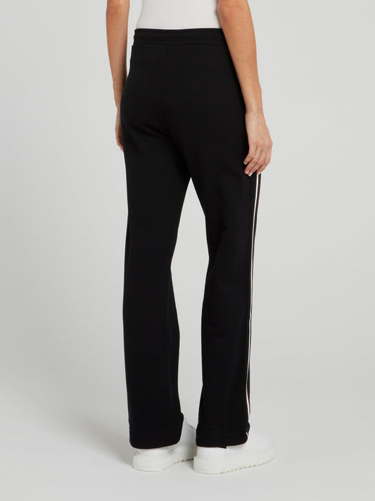 Black With Side Line Detail Active Pants