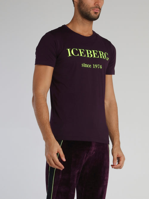Purple Classic Logo Crewneck T-Shirt