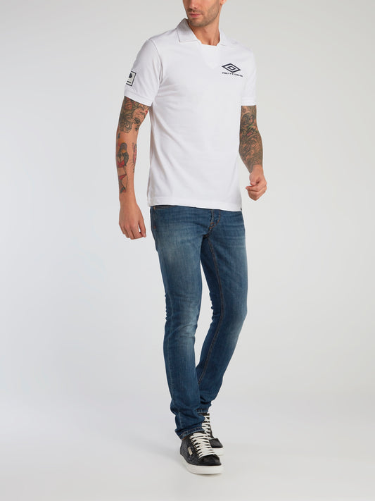 Pretty Green x Umbro White Polo Shirt