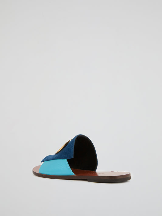 Colour Block Flat Sandals
