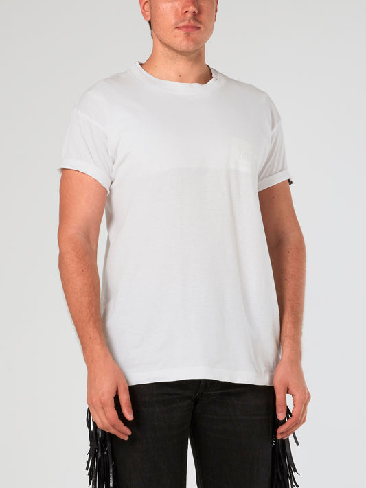 White Layered Crewneck T-Shirt