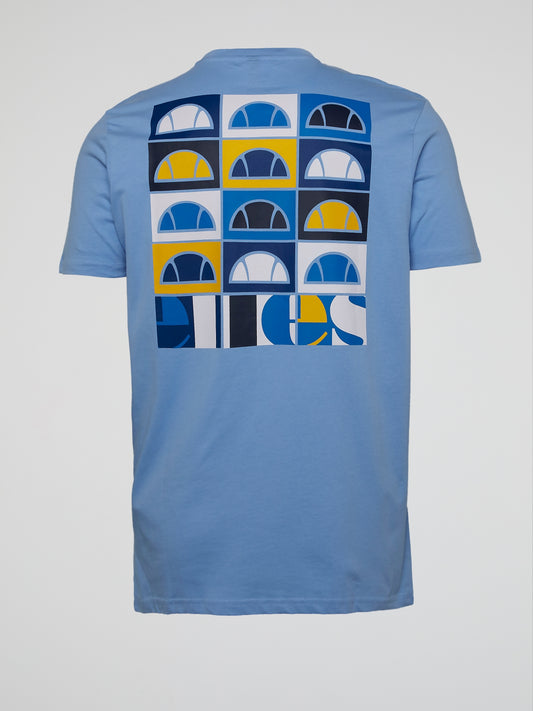 Fondato Blue Rear Print T-Shirt