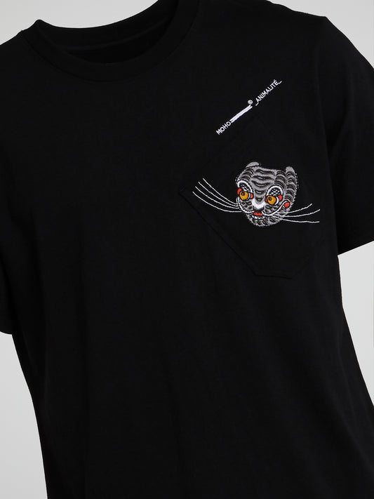 Haetae Black Crewneck T-Shirt