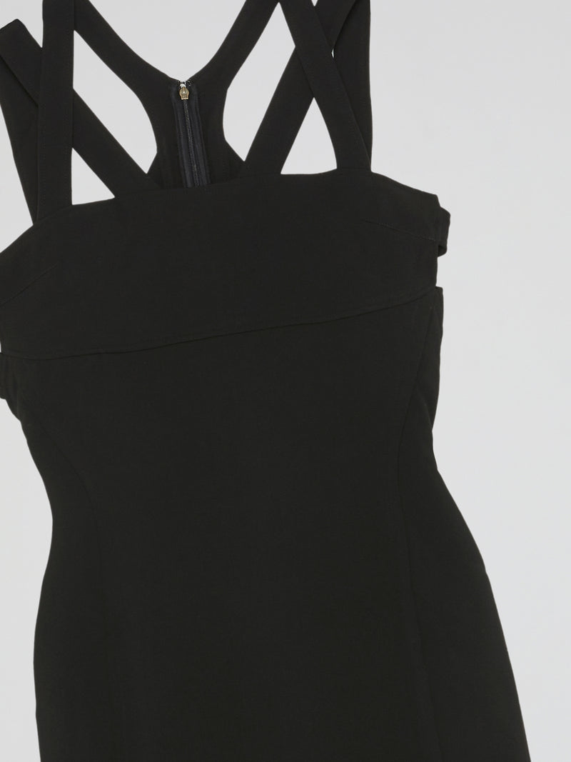 Black Multi Strap Mini Dress