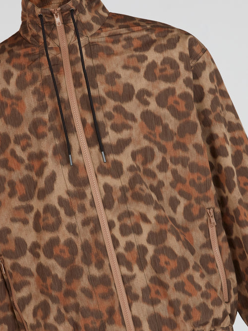 Leopard Print Track Jacket