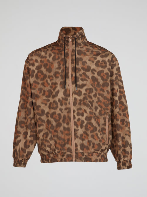 Leopard Print Track Jacket