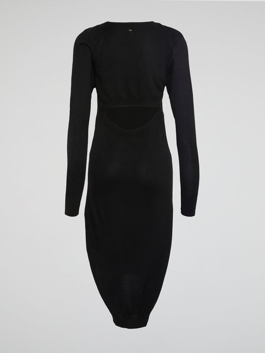 Black Cut-Out Maxi Dress