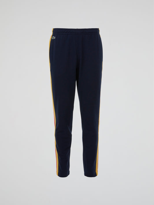 Navy Side Contrast Tape Track Trousers